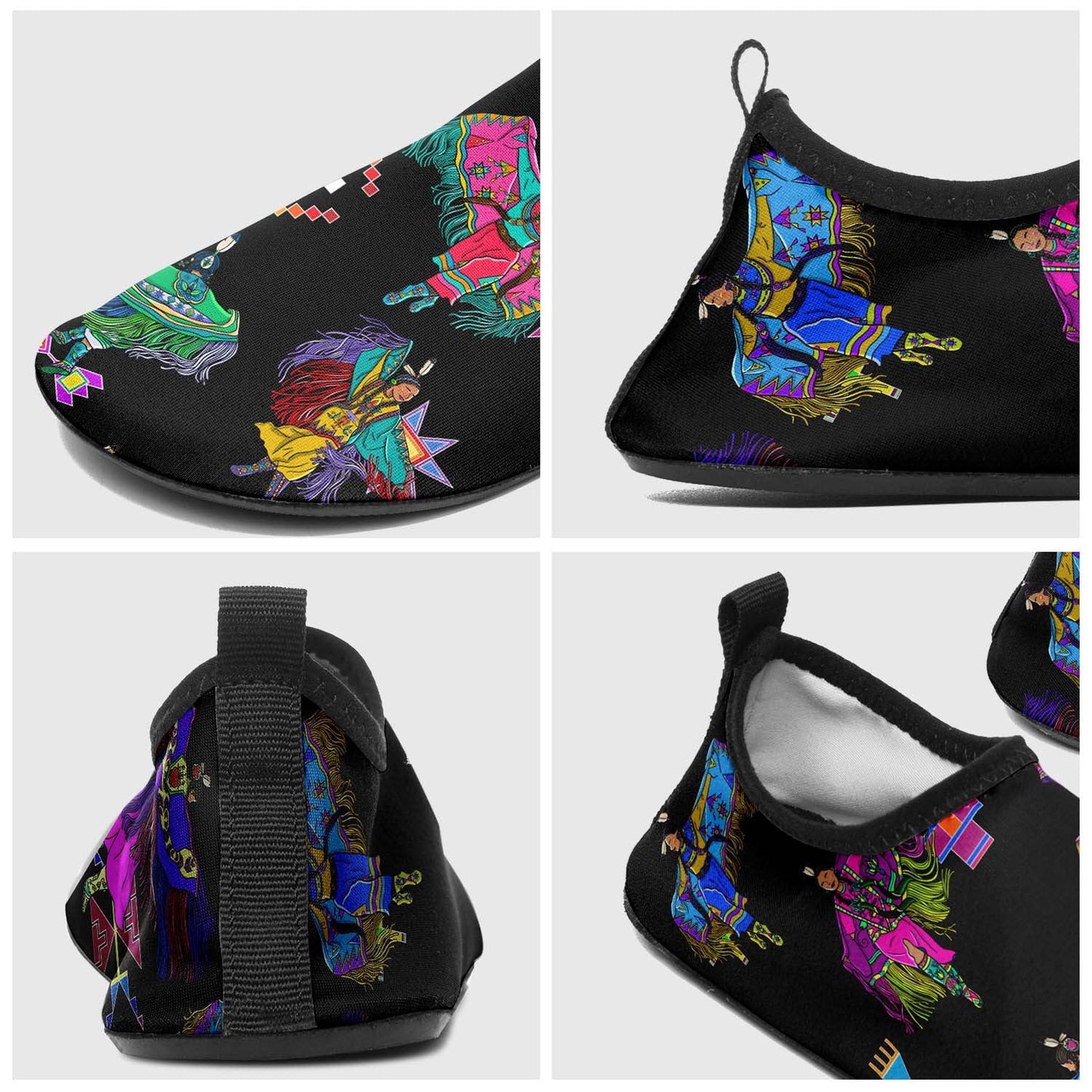 Women's Fancy Dancers Black Sockamoccs