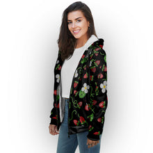 Load image into Gallery viewer, Strawberry Dreams Midnight Sherpa Hoodie
