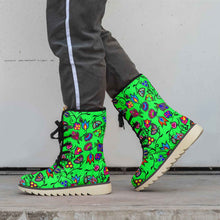 Load image into Gallery viewer, Indigenous Paisley Green Polar Winter Boots
