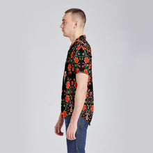 Load image into Gallery viewer, Floral Beadwork Six Bands Button Up Silk Shirt
