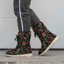 Load image into Gallery viewer, Red Beaded Rose Polar Winter Boots
