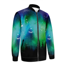 Load image into Gallery viewer, Aurora Medicine Animals Zippered Collared Lightweight Jacket
