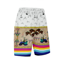 Load image into Gallery viewer, Buffalos Running White Clay Athletic Shorts with Pockets
