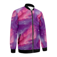 Load image into Gallery viewer, Animal Ancestors 7 Aurora Gases Pink and Purple Zippered Collared Lightweight Jacket
