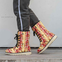 Load image into Gallery viewer, Butterfly and Roses on Geometric Polar Winter Boots
