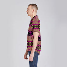 Load image into Gallery viewer, Between the Mountains Berry Button Up Silk Shirt
