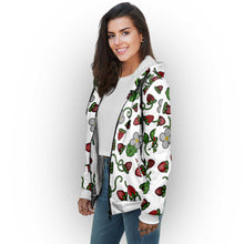 Load image into Gallery viewer, Strawberry Dreams White Sherpa Hoodie
