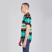 Load image into Gallery viewer, Writing on Stone Wheel Button Up Silk Shirt
