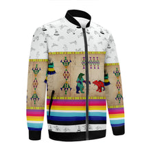 Load image into Gallery viewer, Bear Ledger White Clay Zippered Collared Lightweight Jacket
