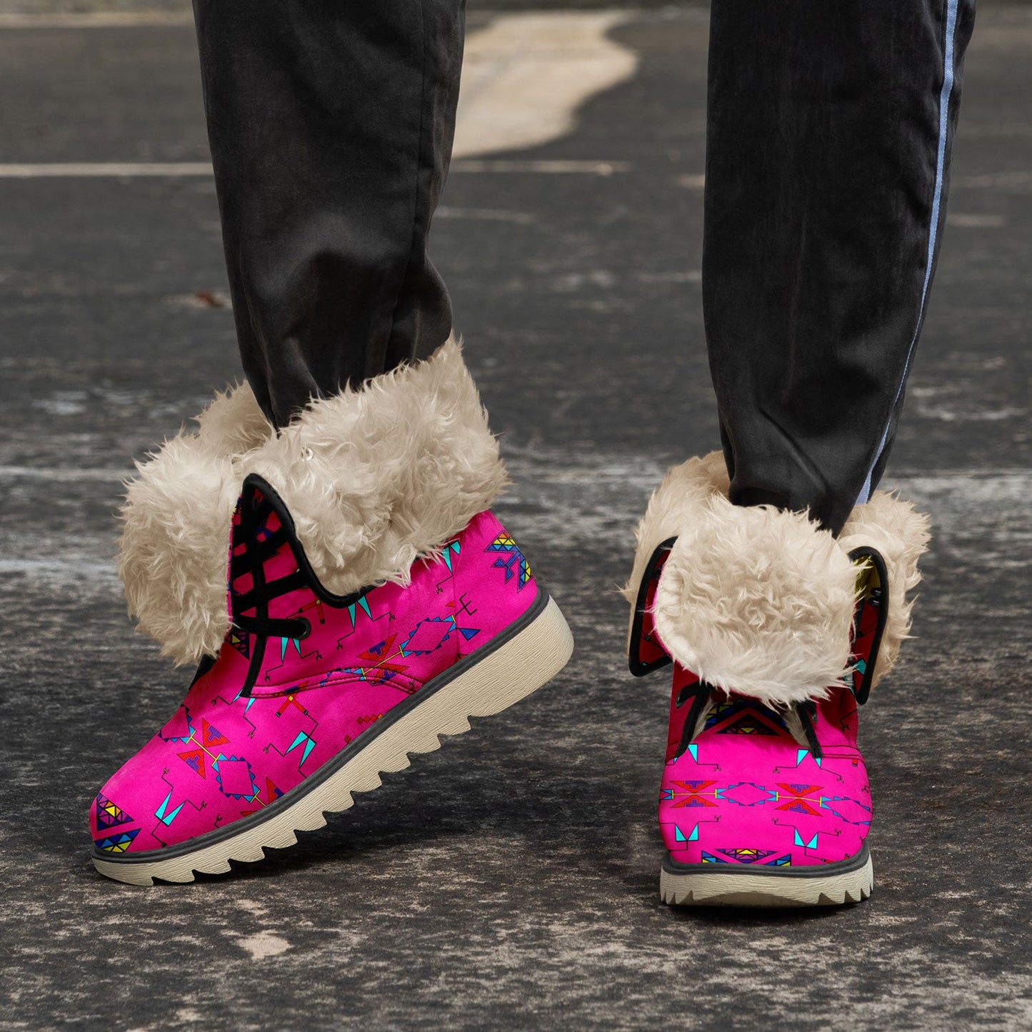 Rainy Chief Rainbow Hot Pink  Polar Winter Boots