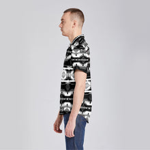 Load image into Gallery viewer, Okotoks Black and White Button Up Silk Shirt
