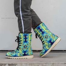 Load image into Gallery viewer, Kaleidoscope Jaune Bleu Polar Winter Boots
