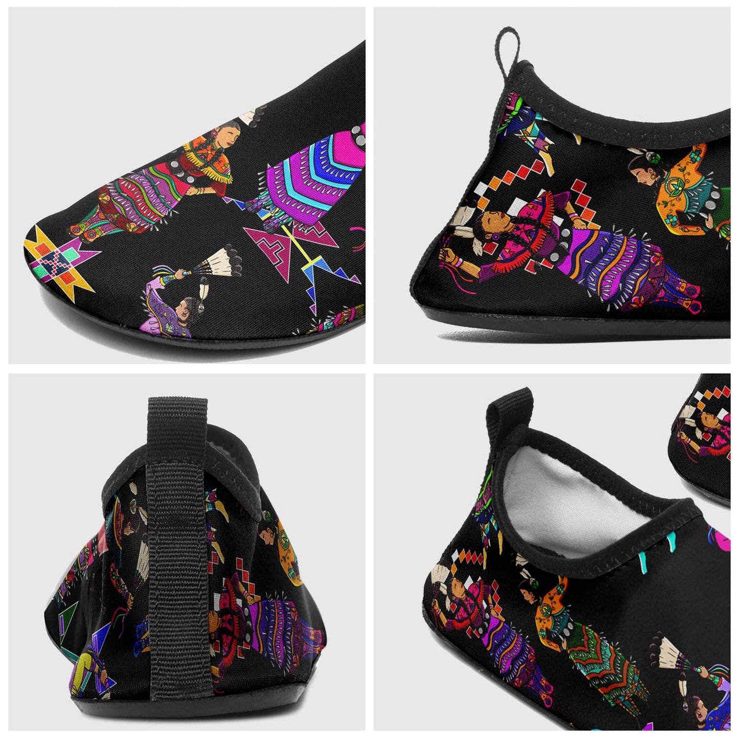 Women's Jingle Dancers Black Sockamoccs