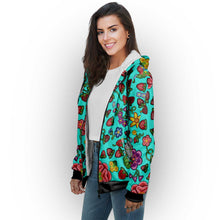 Load image into Gallery viewer, Berry Pop Turquoise Sherpa Hoodie
