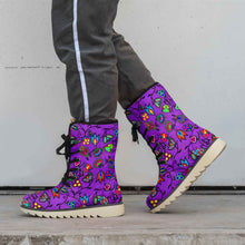 Load image into Gallery viewer, Indigenous Paisley Dark Orchid Polar Winter Boots
