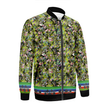 Load image into Gallery viewer, Culture in Nature Green Leaf Zippered Collared Lightweight Jacket
