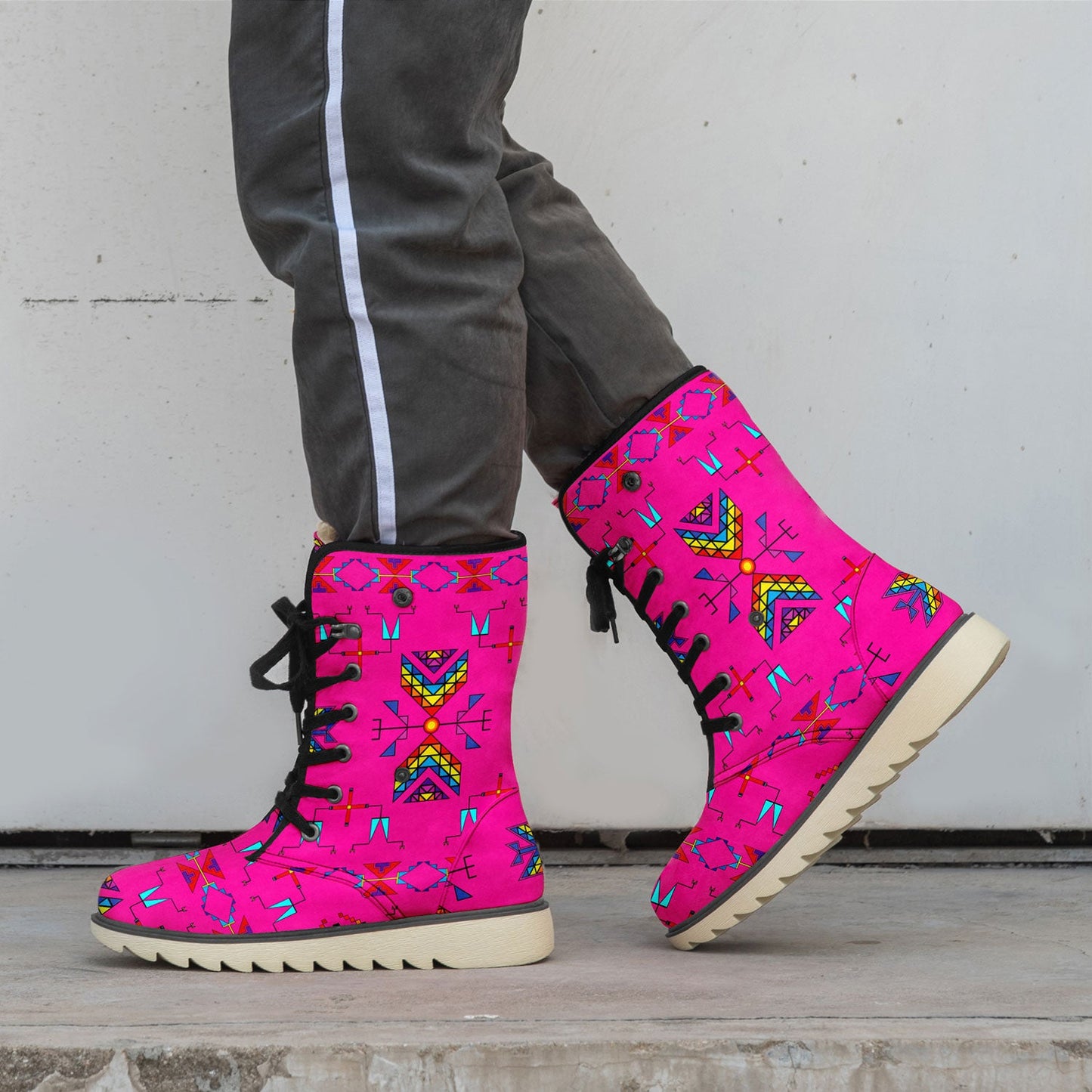 Rainy Chief Rainbow Hot Pink  Polar Winter Boots