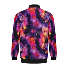 Load image into Gallery viewer, Animal Ancestors 9 Cosmic Swirl Purple and Red Zippered Collared Lightweight Jacket
