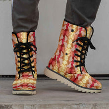 Load image into Gallery viewer, Butterfly and Roses on Geometric Polar Winter Boots
