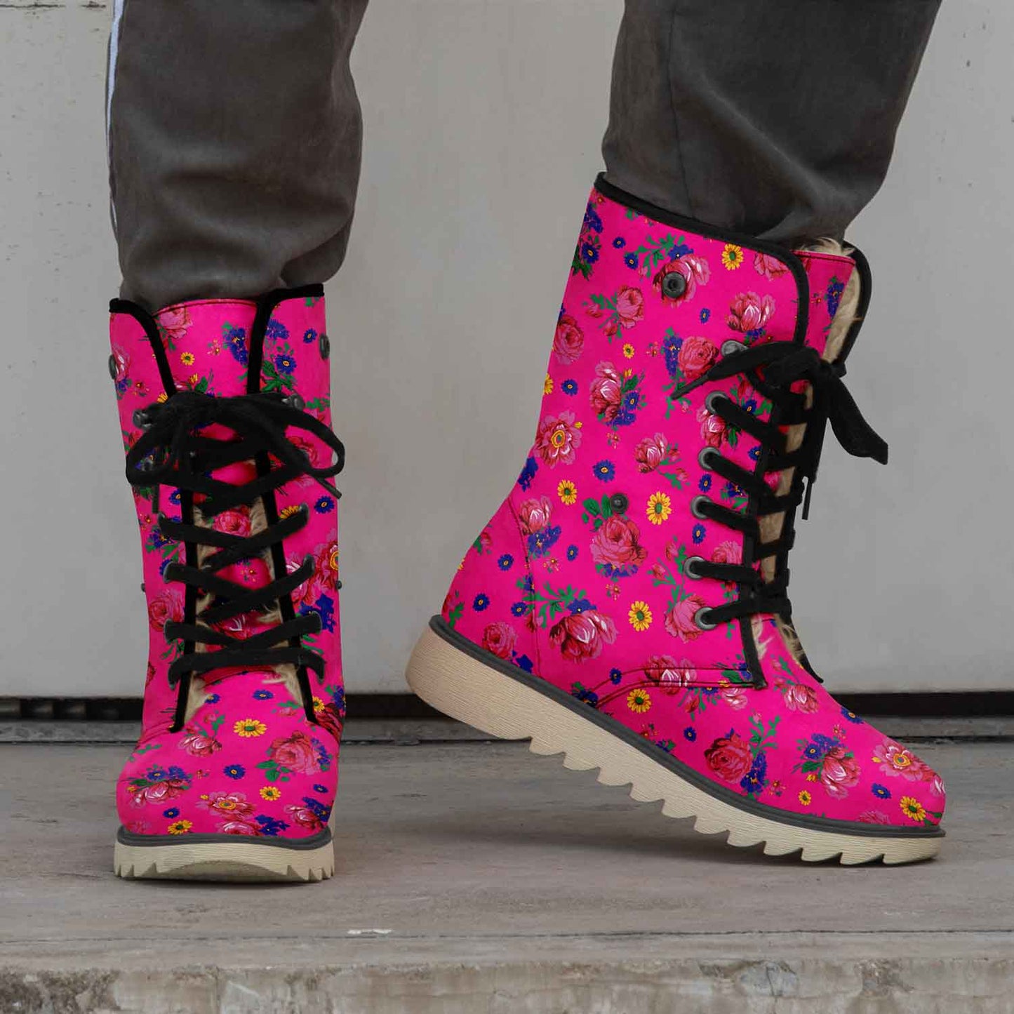 Kokum Ceremony Pink Polar Winter Boots