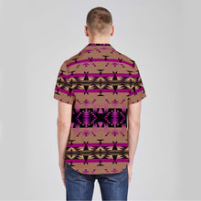 Load image into Gallery viewer, Between the Mountains Berry Button Up Silk Shirt
