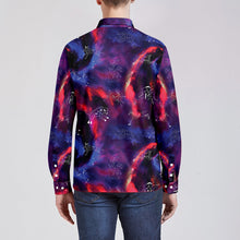 Load image into Gallery viewer, Animal Ancestors 3 Blue Pink Swirl Men&#39;s Long Sleeve Dress Shirt
