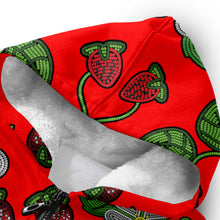 Load image into Gallery viewer, Strawberry Dreams Fire Sherpa Hoodie
