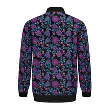 Load image into Gallery viewer, Beaded Nouveau Coal Zippered Collared Lightweight Jacket
