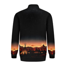 Load image into Gallery viewer, Sunset Tipis 1 Zippered Collared Lightweight Jacket
