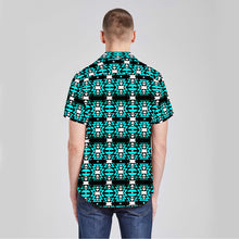 Load image into Gallery viewer, Black Fire Firefly Button Up Silk Shirt
