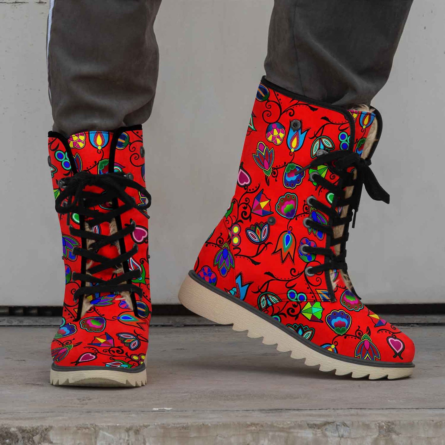 Indigenous Paisley Dahlia Polar Winter Boots