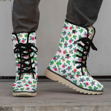 Load image into Gallery viewer, Berry Flowers White Polar Winter Boots
