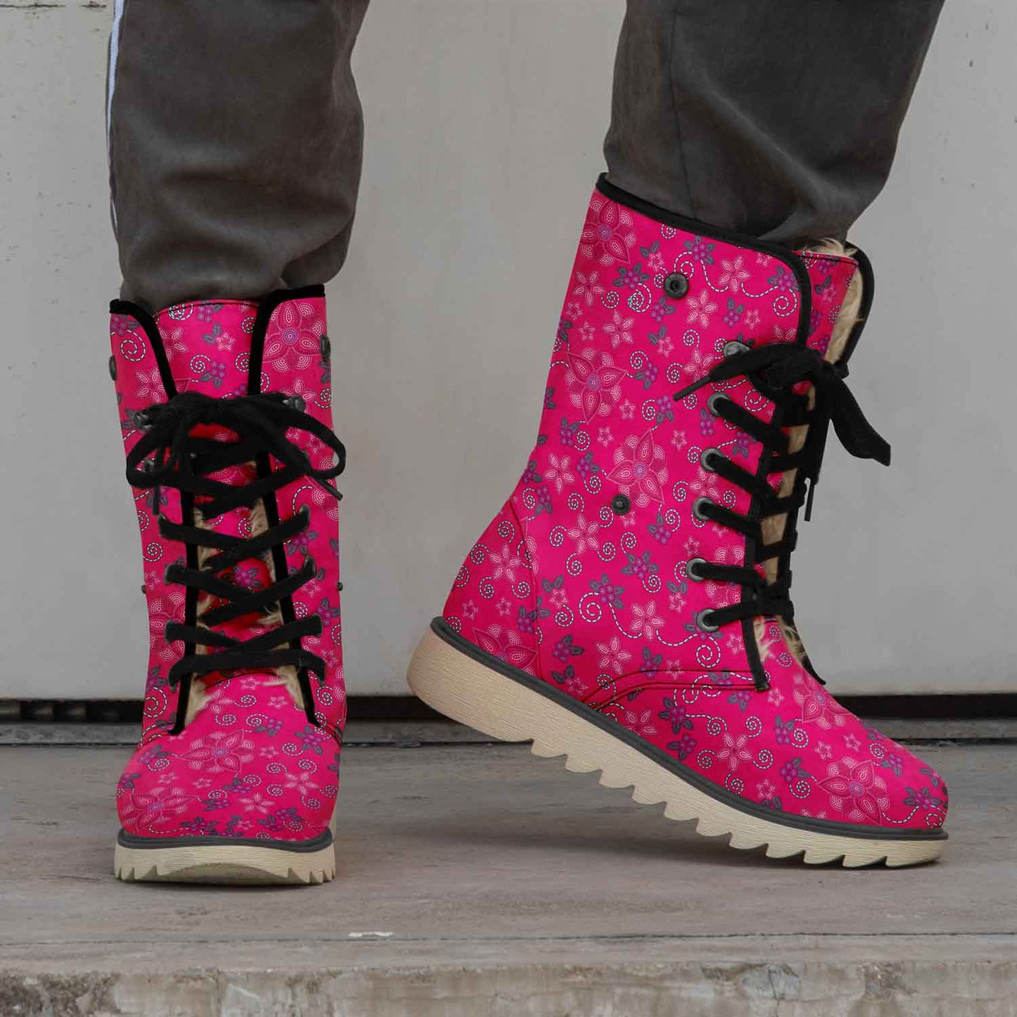Berry Picking Pink Polar Winter Boots