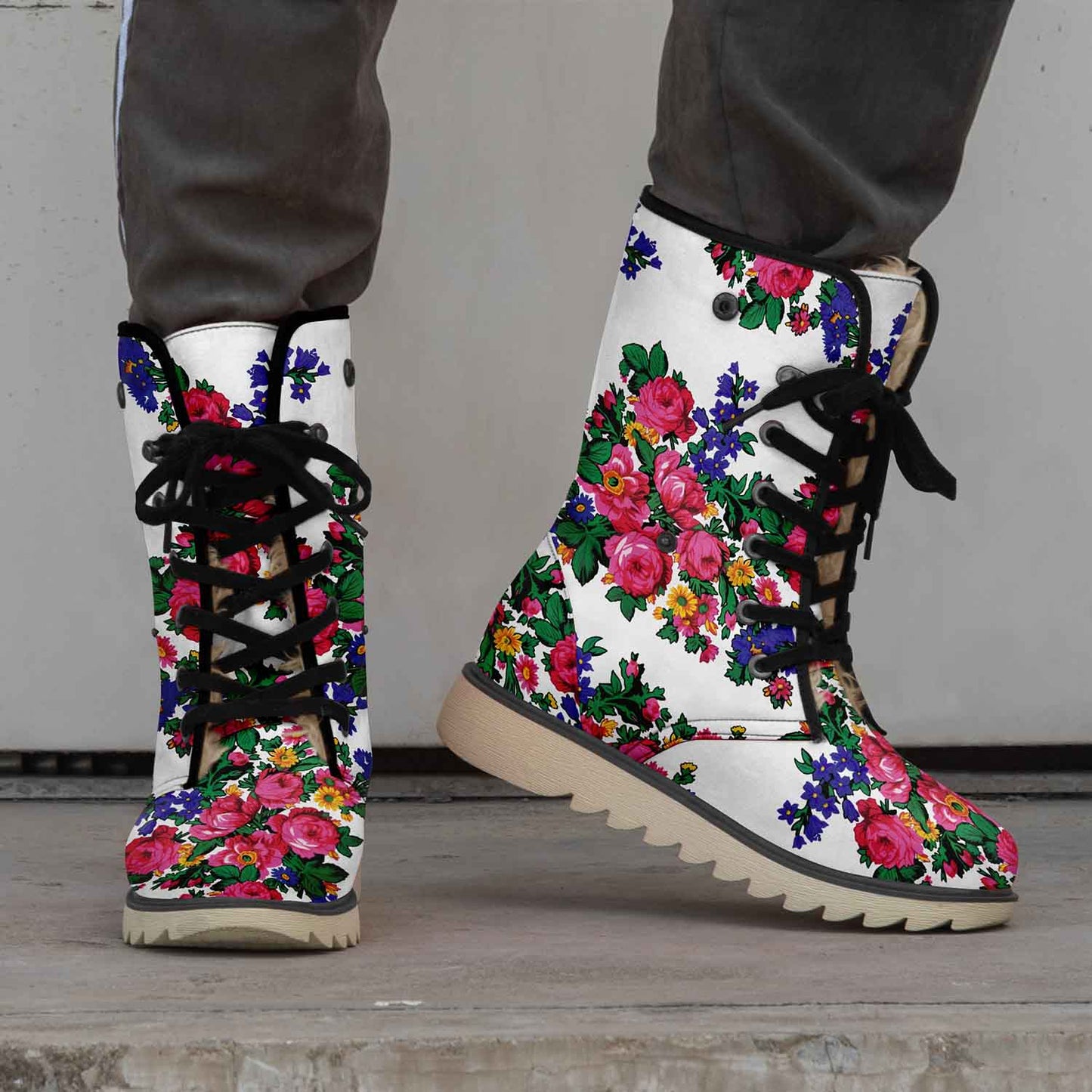 Kokum's Revenge White Polar Winter Boots