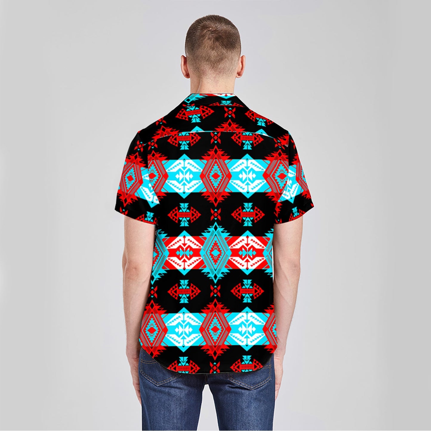 Sovereign Nation Trade Blanket Button Up Silk Shirt