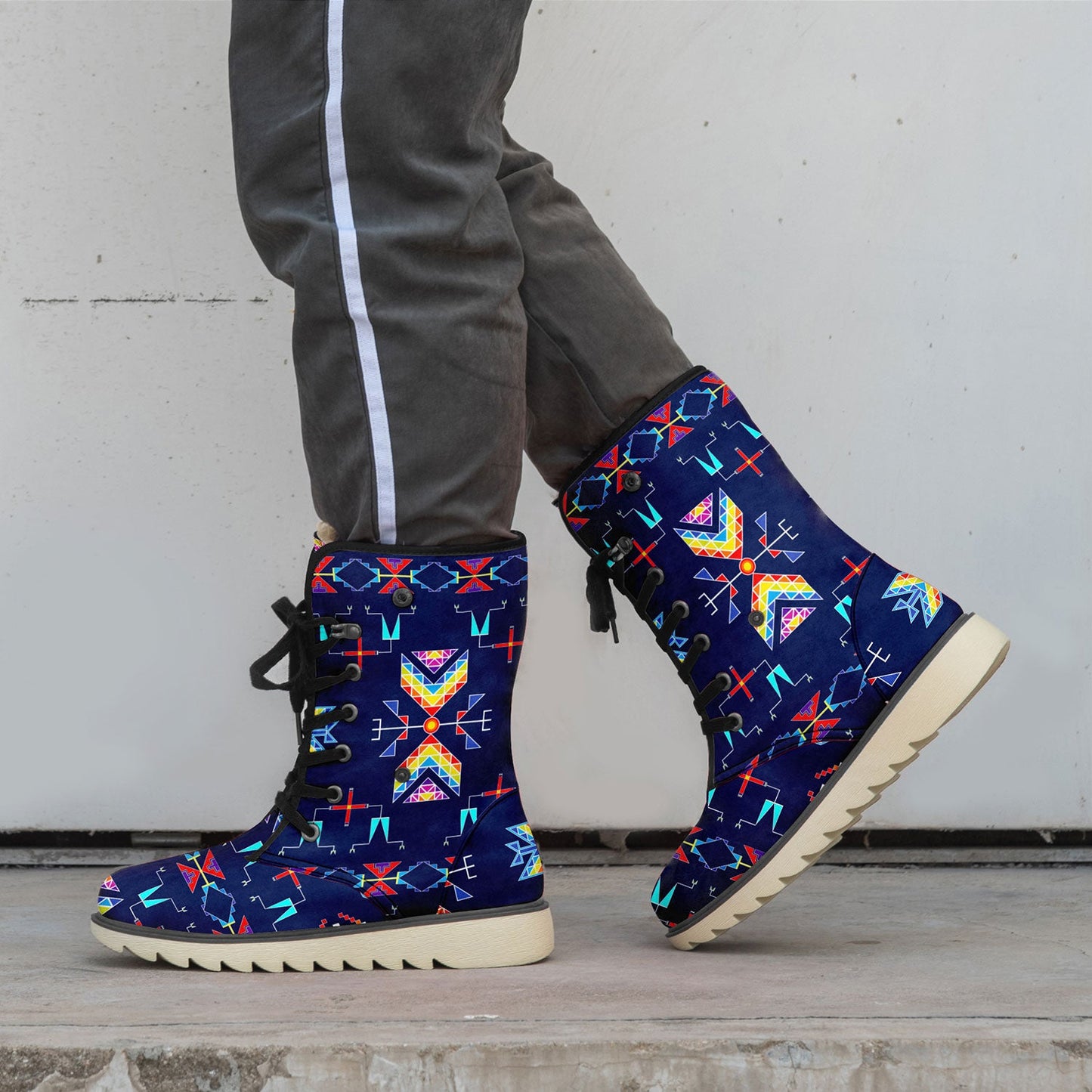 Rainy Chief Rainbow Night Lake Polar Winter Boots