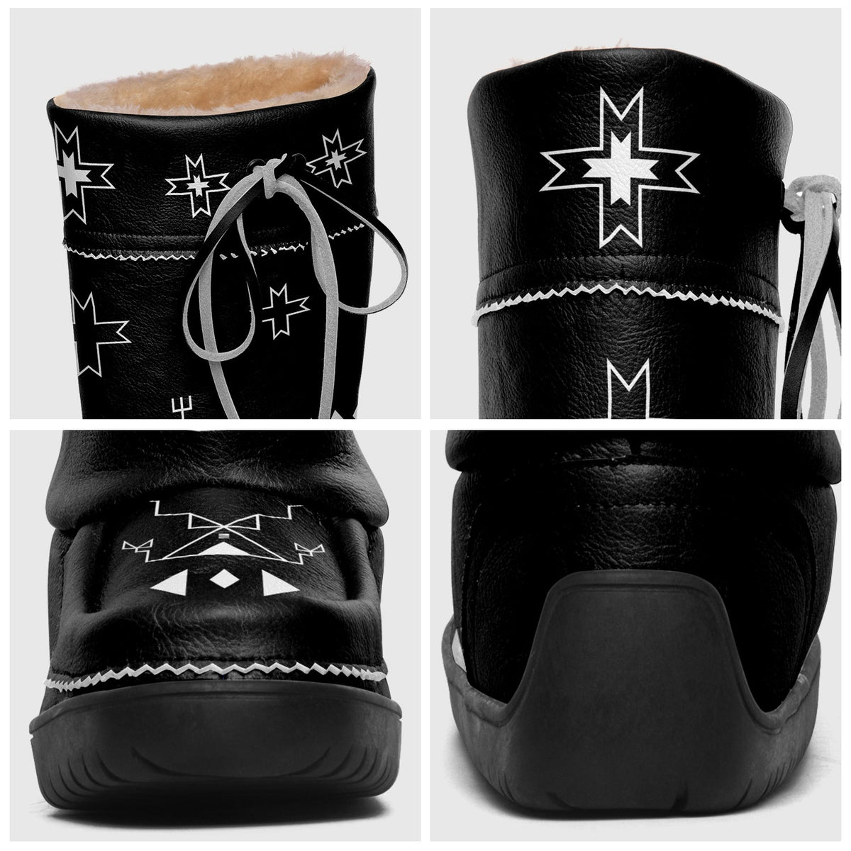 Sky Stories Black Real Leather MoccaLux