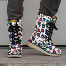 Load image into Gallery viewer, Indigenous Paisley White Polar Winter Boots
