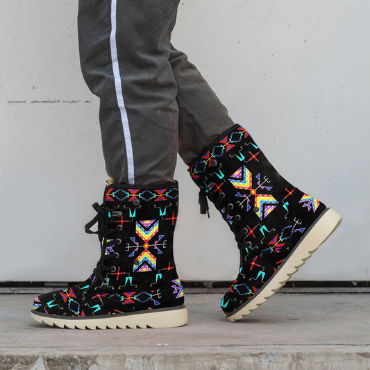 Rainy Chief Rainbow Black Polar Winter Boots