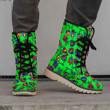 Load image into Gallery viewer, Indigenous Paisley Green Polar Winter Boots
