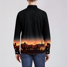 Load image into Gallery viewer, Sunset Tipis 1 Men&#39;s Long Sleeve Dress Shirt
