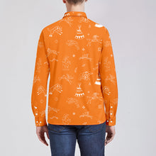 Load image into Gallery viewer, Ledger Dabbles Orange Men&#39;s Long Sleeve Dress Shirt
