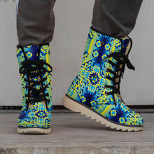 Load image into Gallery viewer, Kaleidoscope Jaune Bleu Polar Winter Boots
