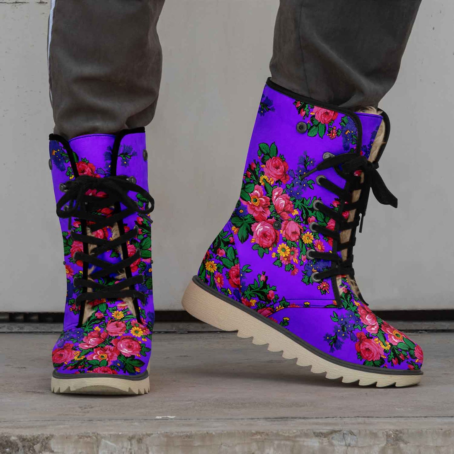 Kokum's Revenge Lilac Polar Winter Boots