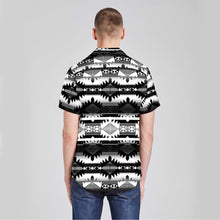 Load image into Gallery viewer, Okotoks Black and White Button Up Silk Shirt
