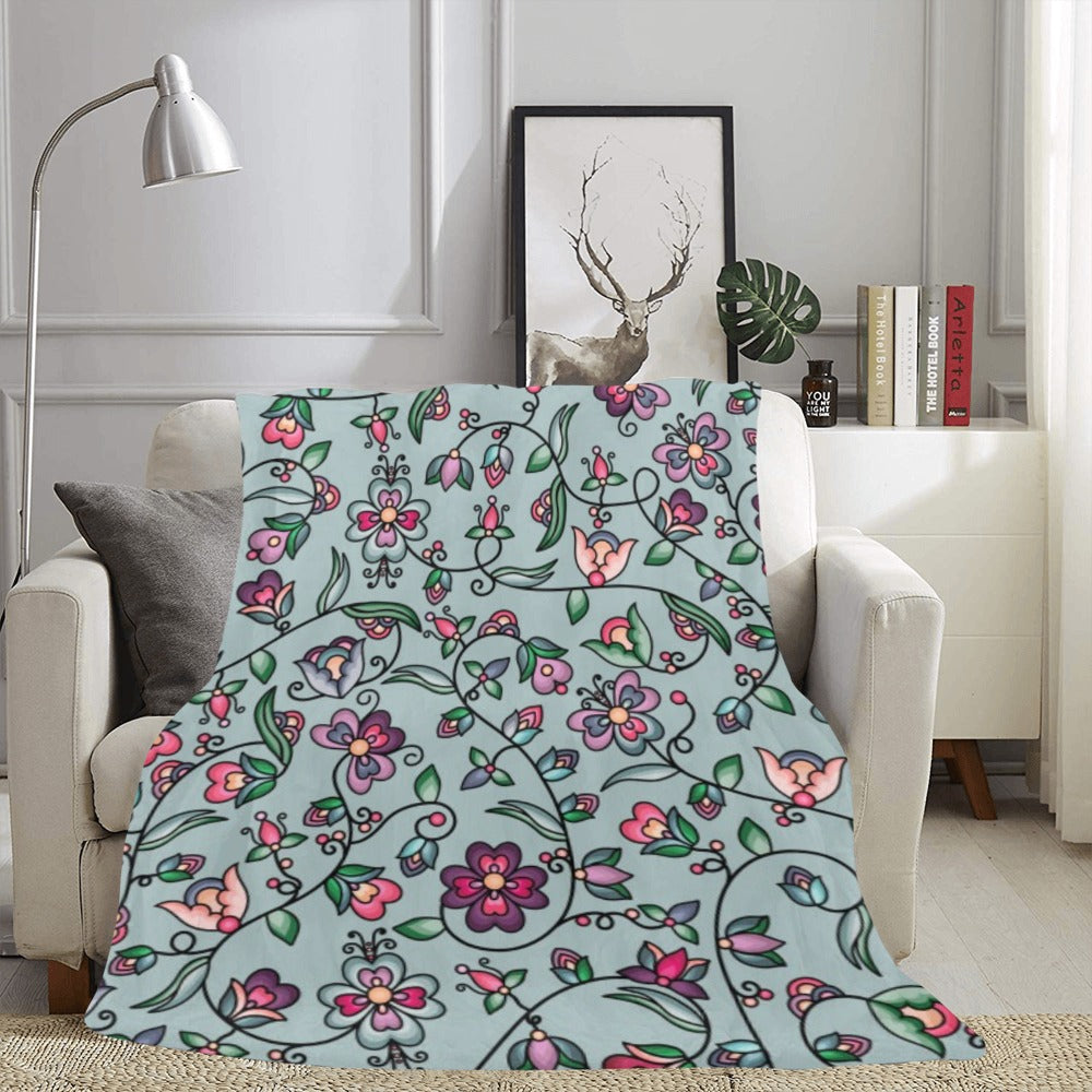 Amber Evening Garland Turquoise X-Large Micro Fleece Blanket