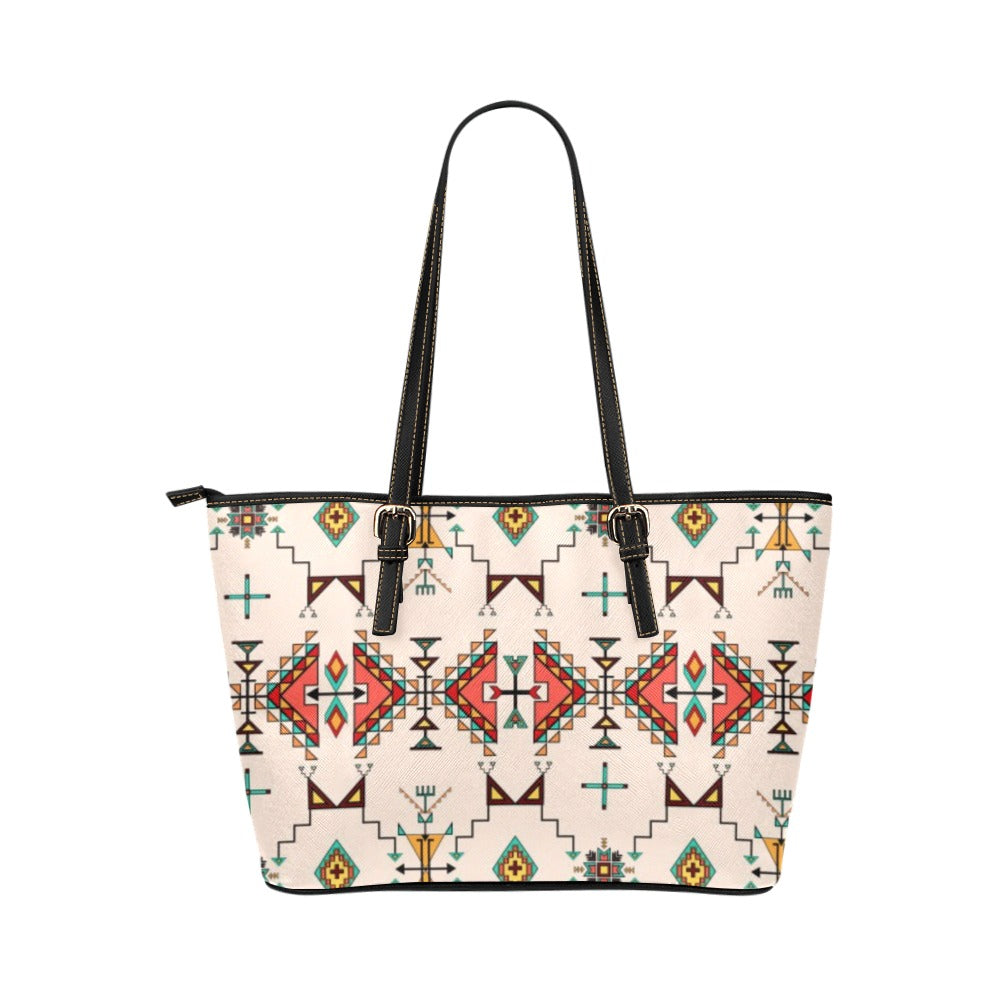 Thunder Flight Cream Leather Tote