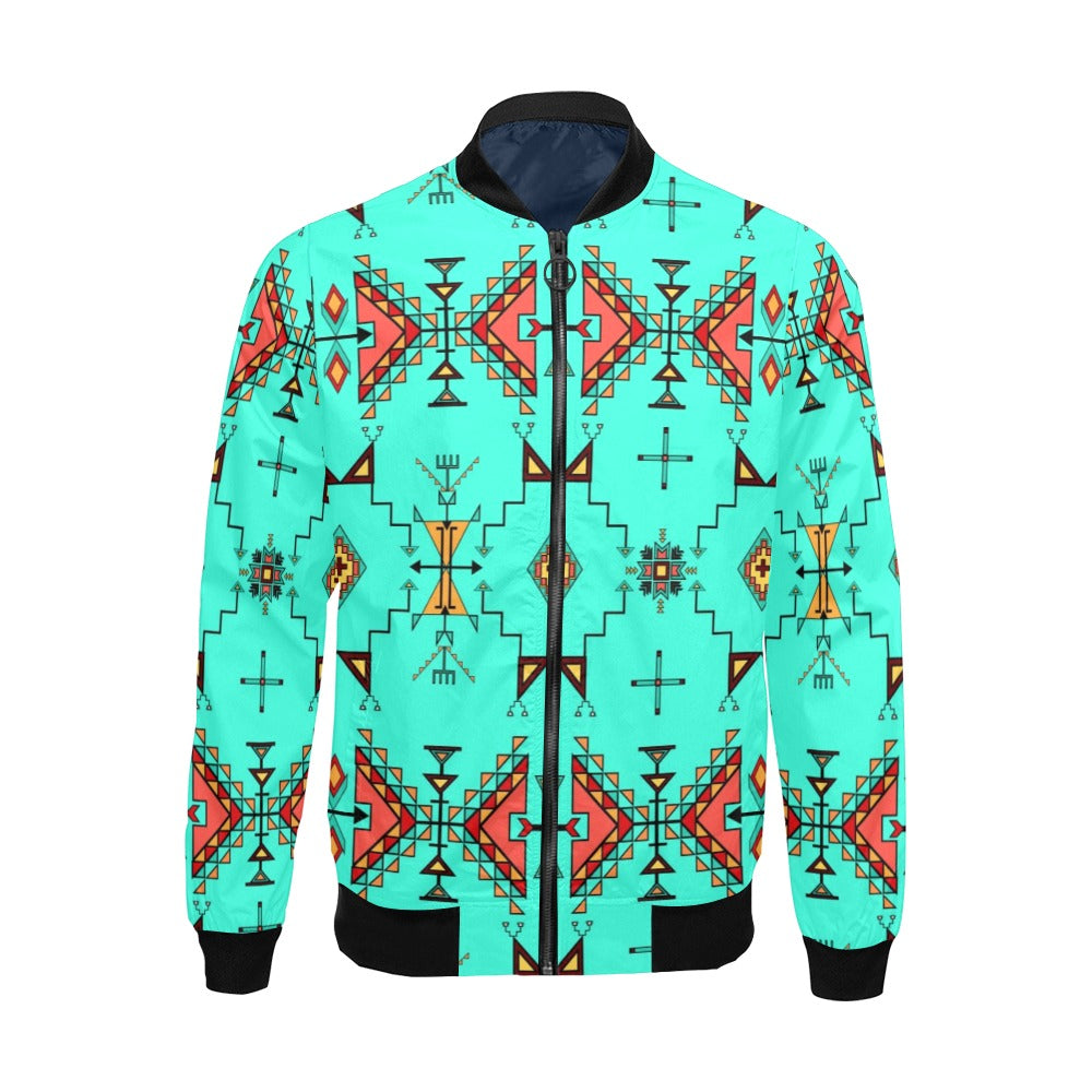 Thunder Flight Turquoise Bomber Jacket for Men