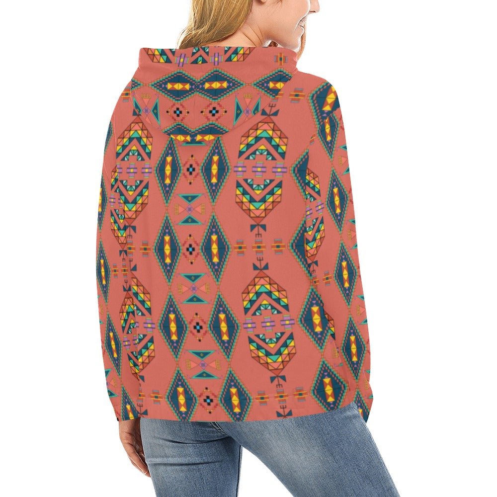 Travois Tipi Canyon Earth Hoodie for Women
