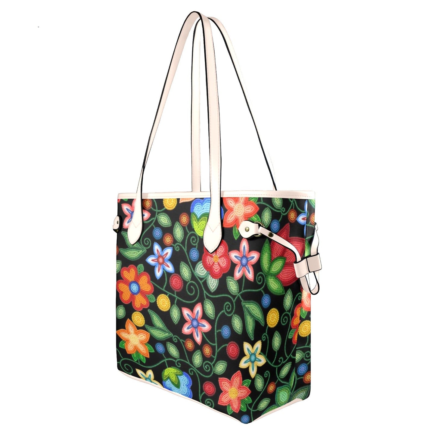 Morning Harmony Black Clover Canvas Tote